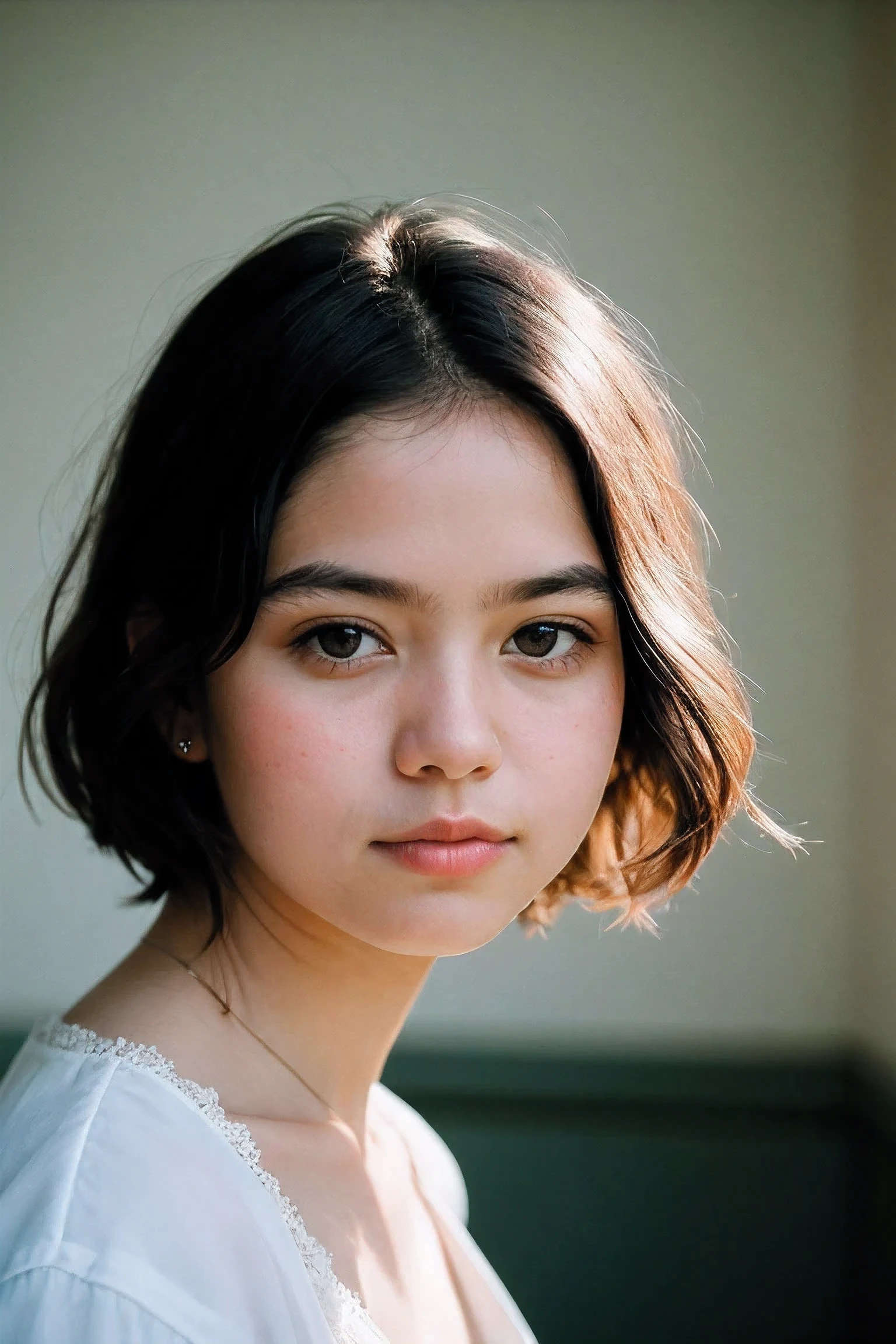 Portrait, shot on leica, shadowplay, gorgeous lighting, subtle pastel hues