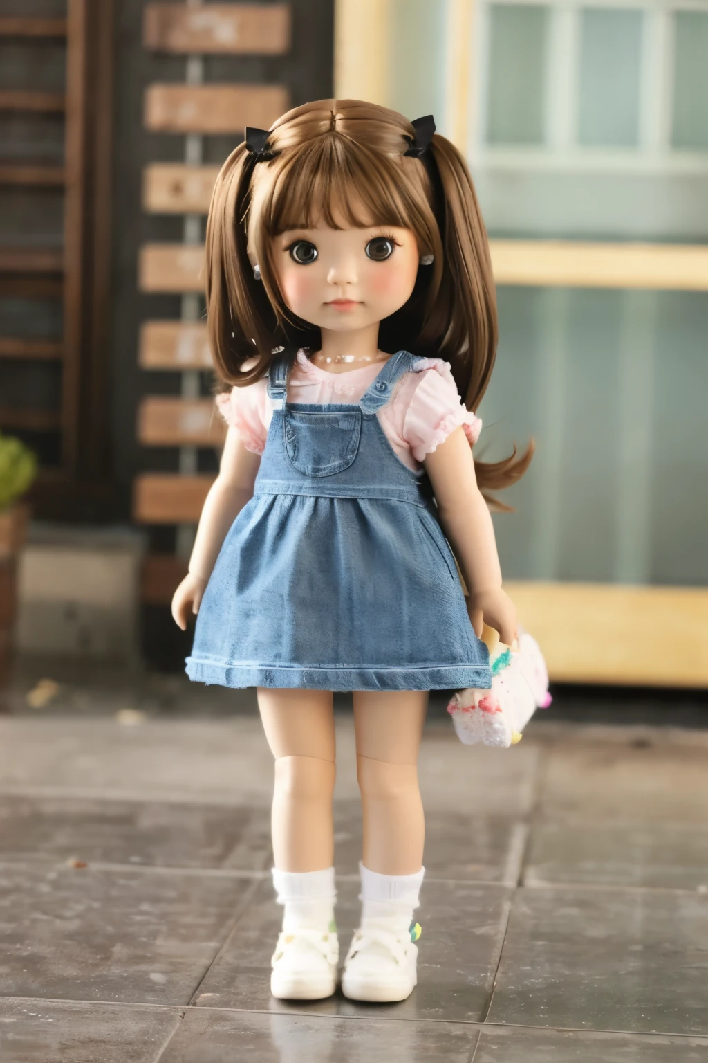 Photorealistic、Chibi Girl Doll(Presenting the appeal of EVs)