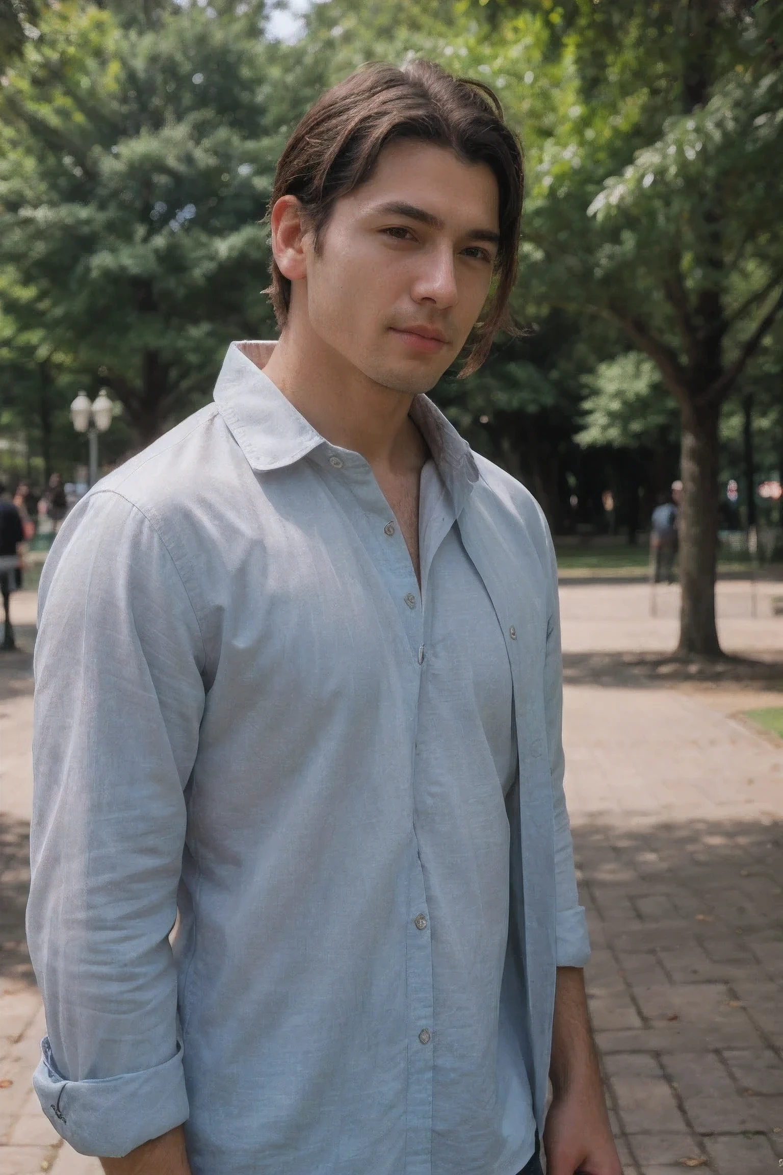 8k uhd, high quality , RAW photo, Professional Photography , handsome men , park