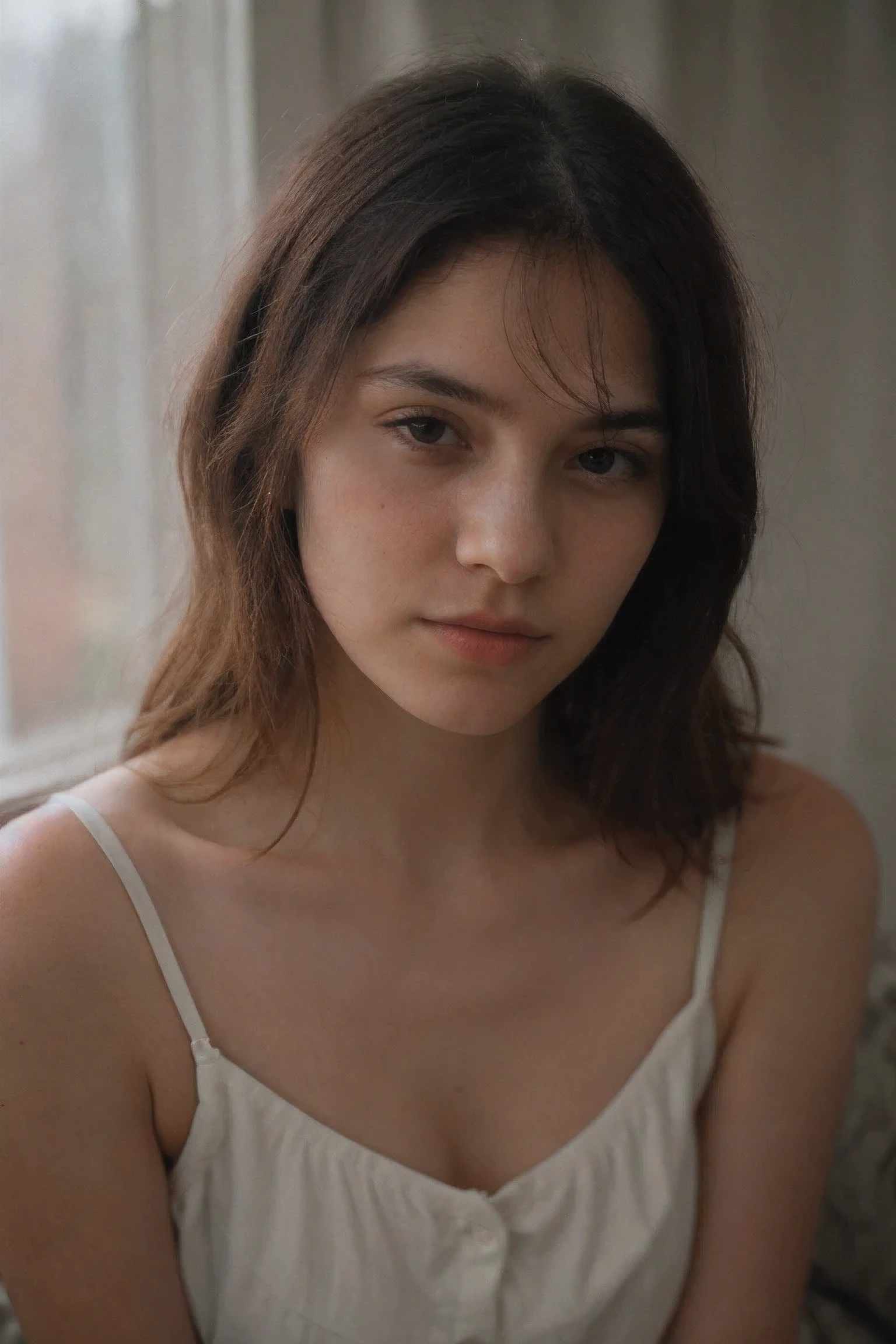 Portrait, shot on leica, shadowplay, gorgeous lighting, subtle pastel hues