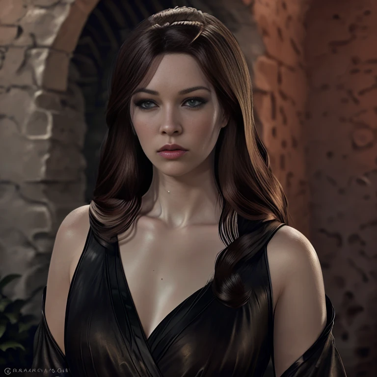 score_9, score_8_up, score_7_up, score_6_up, score_5_up, Margaery Tyrell from Game of Thrones, brown hair, sexy, extremely detailed artgerm, in medieval dress, midriff, cleavage, (masterpiece, best quality:1.2), Next to a garden, flowers, beautiful, medieval, (insanely detailed, beautiful detailed, masterpiece, best quality), (insanely detailed, masterpiece, best quality)  