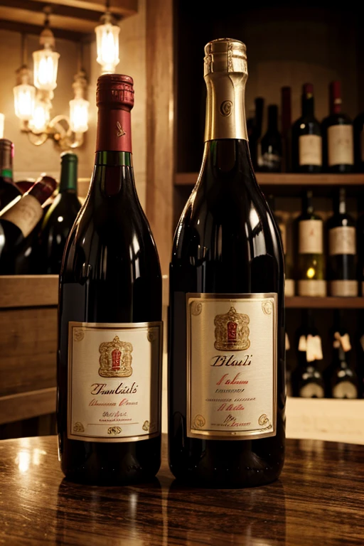 Botellas de vino elegantes