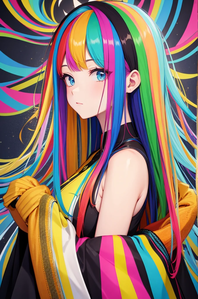 multicolored hair