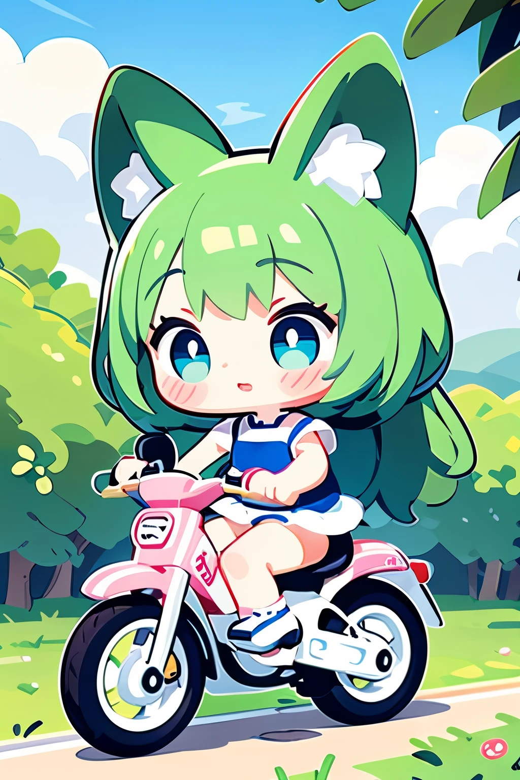 Photorealistic、Chibi Girl Doll(A presentation on the appeal of electric-assisted bicycles)