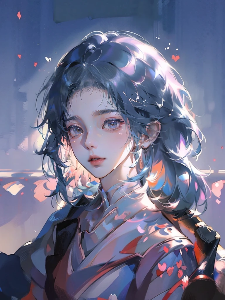 1girl, a painting by mse a woman by agnes cecile, luminous design, pastel colours, ink drips, autumn lights