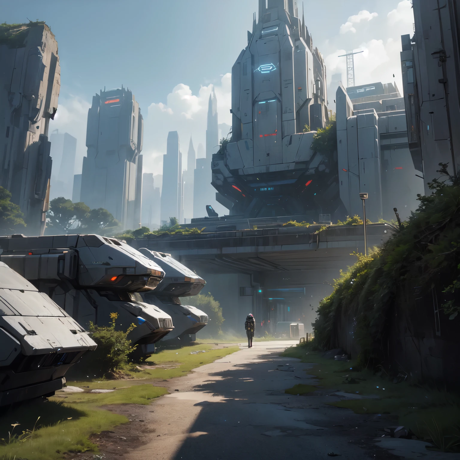 A fleet of futuristic spaceships with many cybernetic and digital futuristic weapons, state-of-the-art. The surrounding environment is threatening, with damp stone walls and a silence that seems oppressive. 8K Ultra HD resolution.