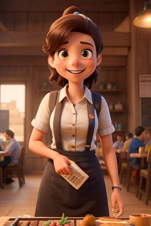 ((mejor calidad)) ((obra maestra)) (mujer joven restaurando documentos))
