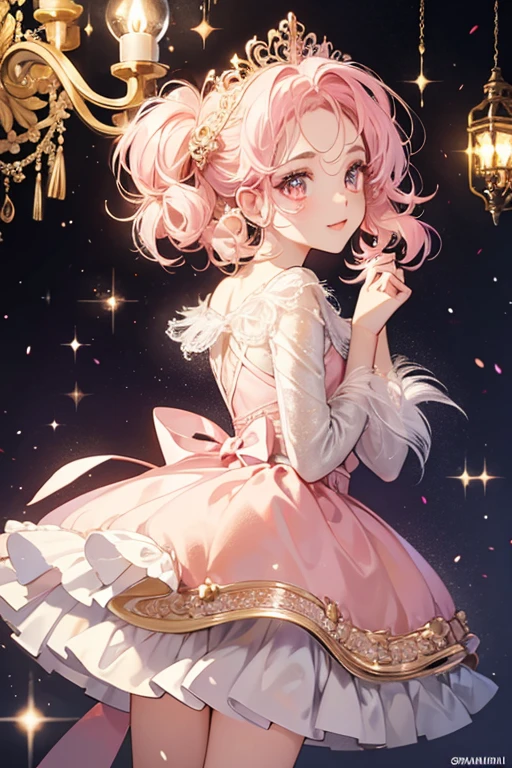 Chandelitchi resembles a while chandelier with two small legs, sparkling eyes with lots of eyelashes, and circular, rosy pink cheeks. SPARKLE; GLITTER