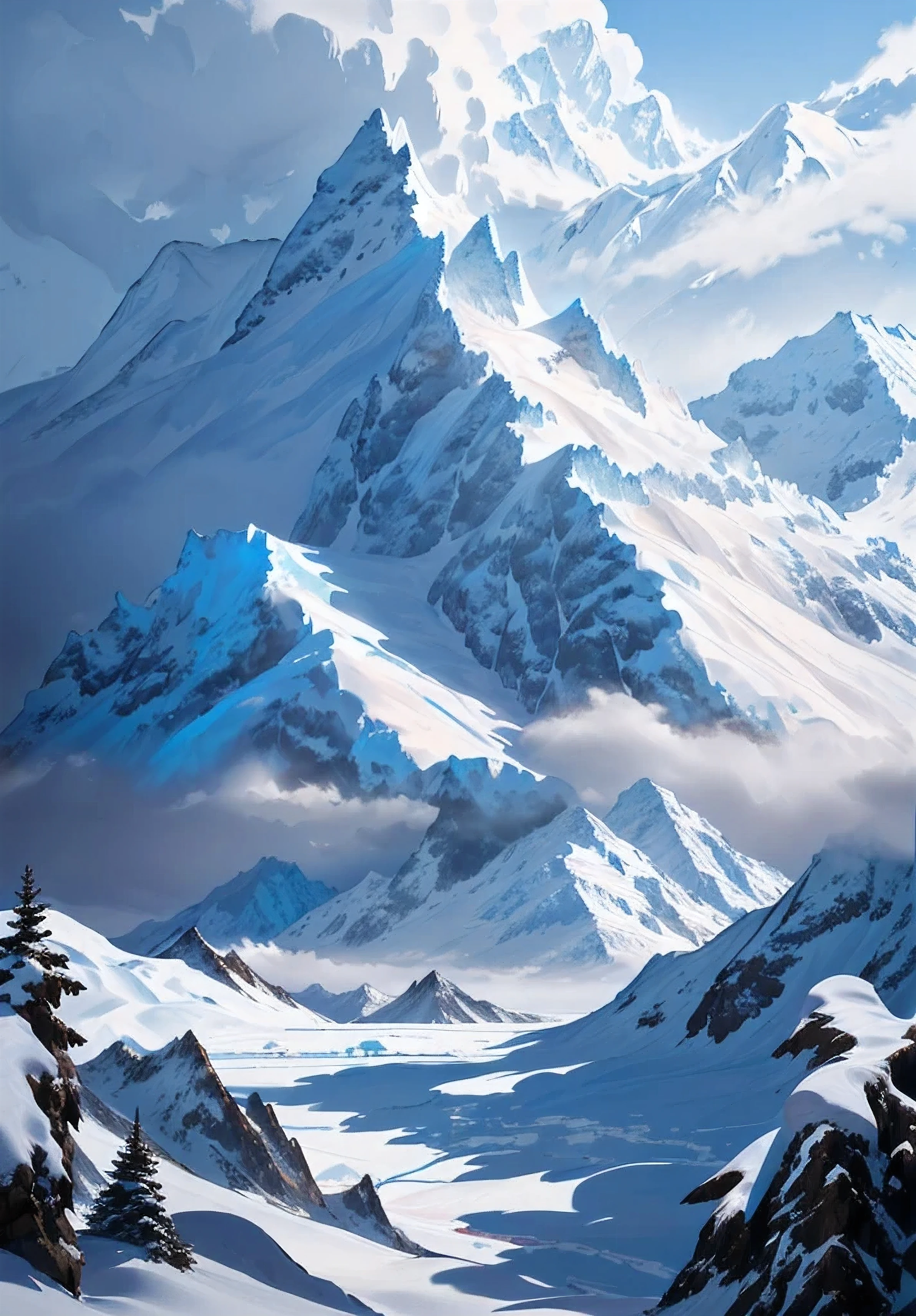 Mountains covered with snow and clouds,Sky background, icy mountains, epic mountains, with a Snow Mountain and ice, Takayama, Snow Mountains, icy mountains in the background, Snow Mountain, Huge mountain range, majestic Snow Mountains, Mountain Snow, Snow Mountain background, Mountain View, Huge mountain range, Majestic mountains, Icebergs in the background, Ryan Deal