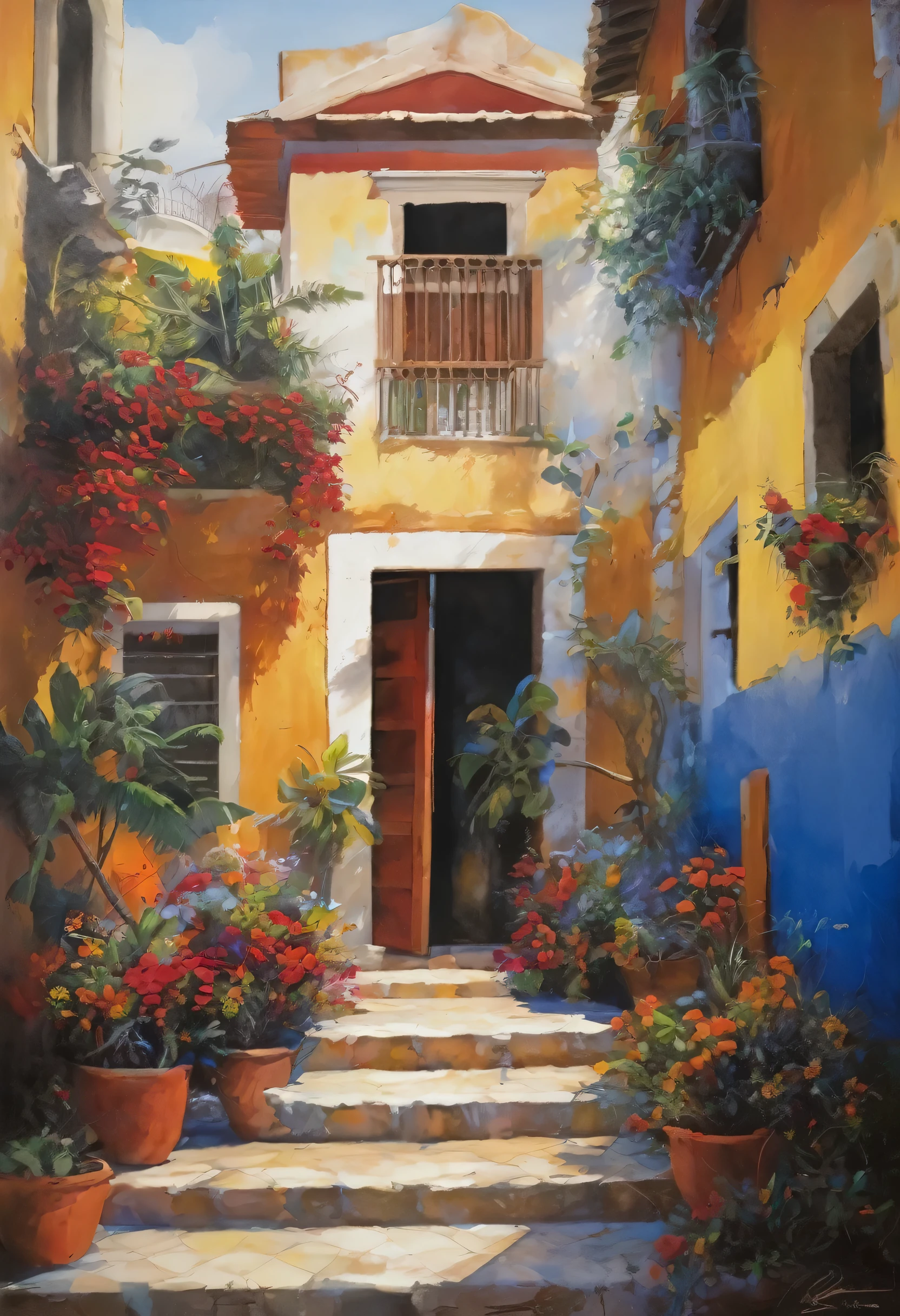 make a painting similar to la Espina by Raúl Anguiano, 