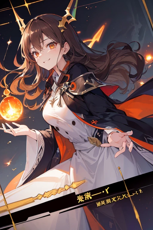 (((1girl))), ((best quality)), ((masterpiece)), ((ultra-detailed)), (illustration), (detailed light), (an extremely delicate and beautiful), (beautiful detailed eyes), (sunlight), ((extremely light)),  ((extremely clothes)), (((hyper detail))),(((((front lighting))))),(((((front light))))),

((((quite adorable and erotic Warlock's robe)))), (((Warlock))),
, 

wavy long hair, ((((dark brown hair)))), (((long hair))), 
(((dark orange eyes))), 

(((whole body))), aged 8 to 12, ((((())))),
((condescending expression)), ((mischievous smile with sexual satisfaction)),  (((extra adorable))), (((extra slender shape))), 
(((extremely beautiful detailed face))),
(((attacking enemies by using a spell of meteor strike))), 
(((((Dutch angle))))),