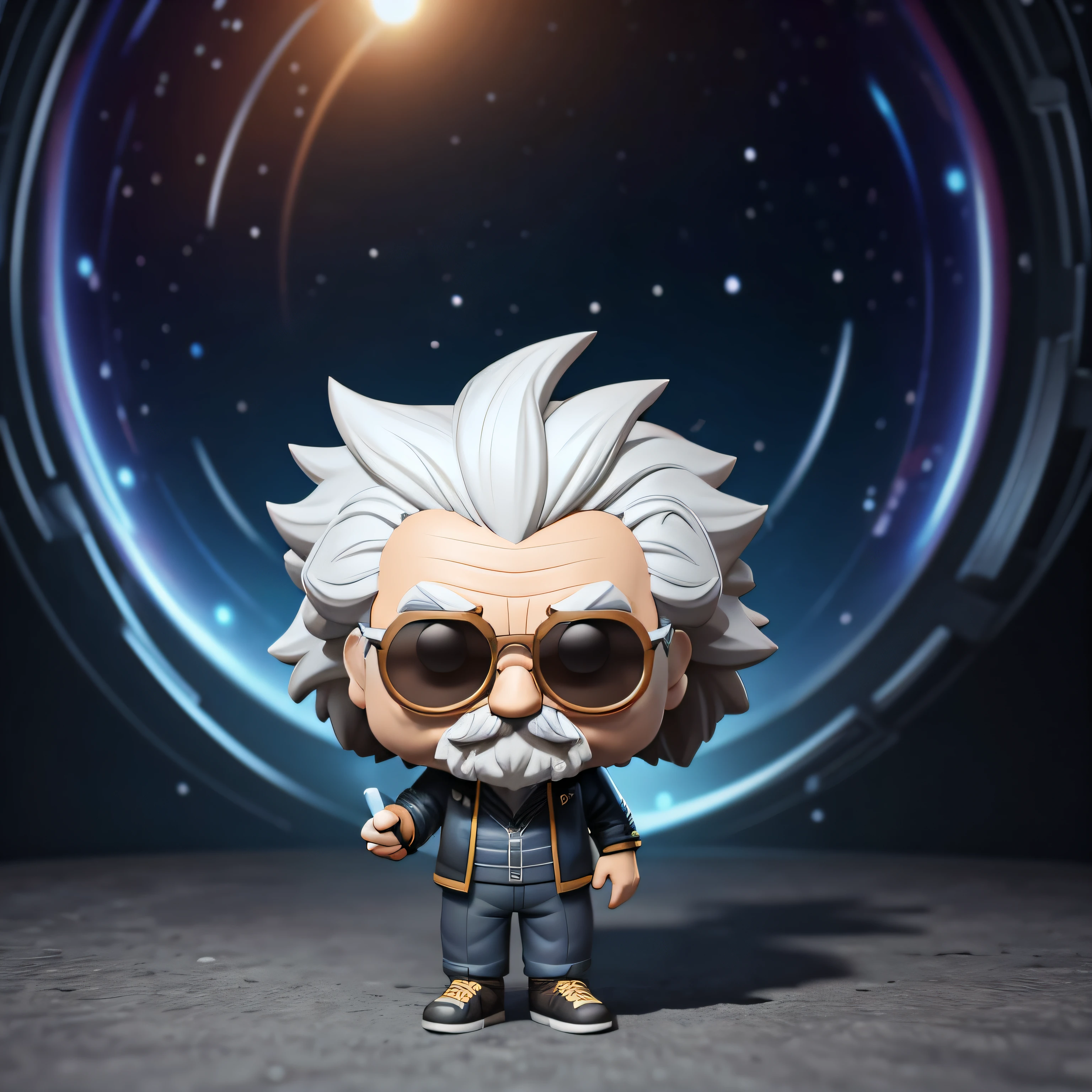 funko pop of Einstein, 3d cartoon, unreal engine, highly detailed