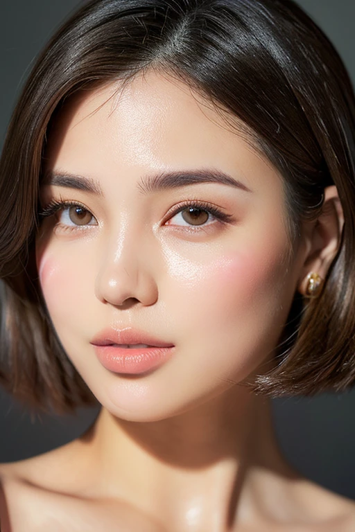 ((best quality)), ((masterpiece)), (detailed), dressed, (photo realistic:1.4), (hyper realistic:1.4), (realistic:1.3), (smoother lighting:1.05), (Improve the quality of cinematic lighting:0.9), 4k, 20 year old girl, ,Plump around the chin ,realistic lighting, Backlight, light shines on your face, ray tracing, (bright light:1.2), (Improvement of quality:1.4), (Highest quality realistic textured skin:1.4), detailed eyes, detailed face, high quality eyes, short hair, (( plump lips:1.4 plump chin:1.3, plump cheeks:1.3)), off shoulder, (Enhance the mood of your body line:1.0), (Enhances the beauty of skin texture:1.1), upper body
