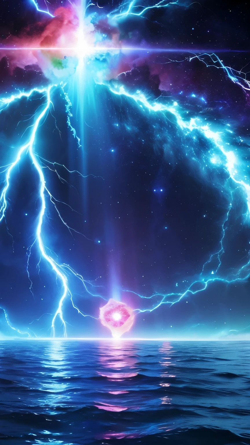Supernova　universe　mysterious　Fantasy　thunder　inflammation　water