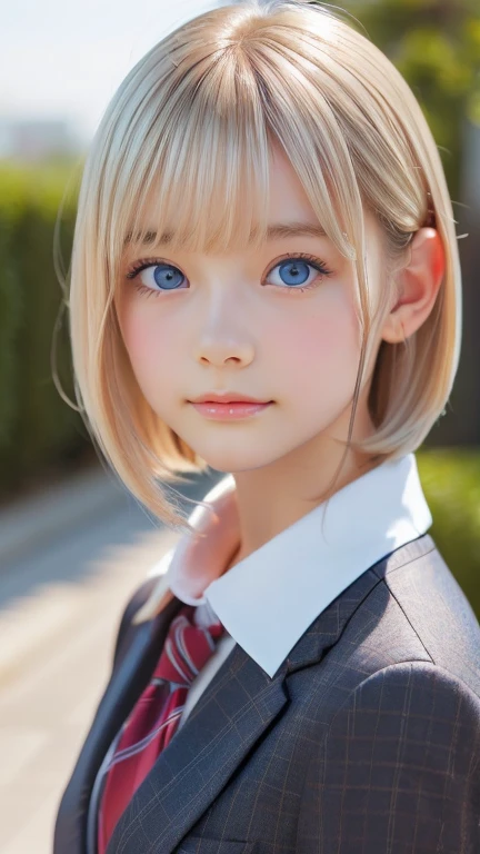 ((sfw: 1.4)), (( detailed face, cute face, detailed face, professional photography)), (Tie, Business Suit), ( Upper body only : 1.3), (( Shiny platinum blonde silk hair, beautiful shiny bangs, big clear sky blue eyes, very beautiful bright eye highlights, 1 Girl)), Ultra High Resolution, (Realistic: 1.4), RAW Photo, Best Quality, (Photorealistic Stick), Focus, Soft Light, (()), (( (young face))), (surface), (depth of field), masterpiece, (realistic), woman, bangs, ((1 girl))