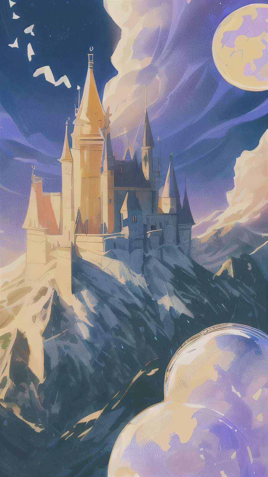 Fantastical、a moon、Good luck art、Beautiful fece、Radiant.