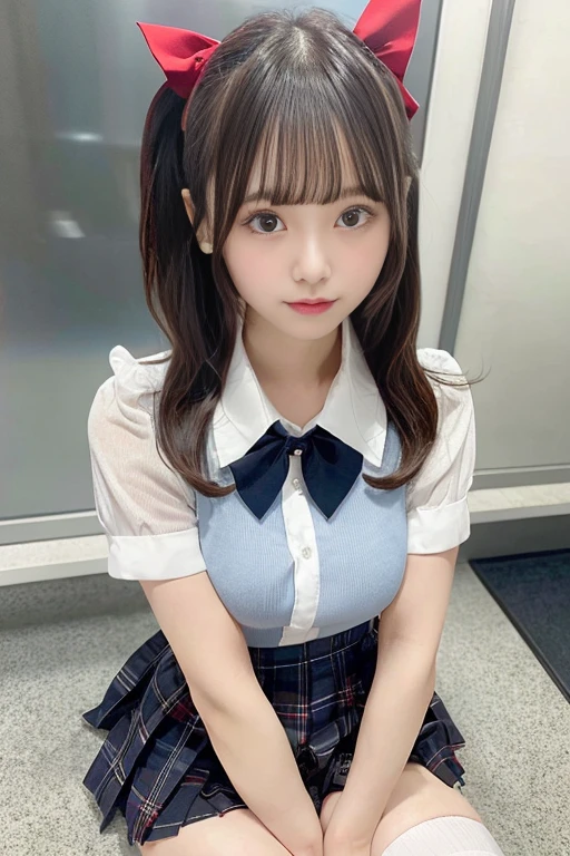 8K、Raw photography、top-quality、masterpiece:1.2),(Spread your legs wide,Open your legs wide),(Long bob cut),watching at viewers,Looking at the front,Bullish,Erotic,Pupils,White Bra,huge tit,de pele branca,kne,absurderes,a small face,Parting the bangs from the middle、Forehead visible,(be shy,Tight eyes,glares,Bullish,skinny,Rasping,irate)、masterpiece,top-quality、超A high resolution,Raw panties,ren,Beautiful fece,One Person, solo,fullllbody、cute little、Back to Student,JK ,hi-school girl,A Japanese Lady,is standing,(Photorealsitic:1.37)、Photon mapping,Realistic、Cute little face,Brown-eyed、Black socks、(Red bow tie)、Radio City、Physically Based Rendering、Foreground、depth of fields、Blurry background、a picture,The girls、Body,beauty legs, Long legs, Thin leg,Tie your hair into one strand on your chest,(Bangs are visible), hair, s lips, Blue_The eye, nosesoft,(Light blue shirt), (Navy and blue and white plaid pleated skirt), Knees are visible,Sheer clothing,, Thigh, Black cotton socks,Nogizaka Idol, actress, Japanese ido、huge tit、large full breasts、cleavage of the breast、Unbutton your shirt to reveal your chest、(Clearly visible detailed female pubic shape: 1.4), Masturbation Girl,fully body photo、skirt lift by yourself、super definition、lowfers、、、No bra、No bra、No pubic hair、The pubic area is wet、school classrooms、Sit on a desk and spread your legs、Black knee-high stockings、Black knee-high socks、park bench、White panties