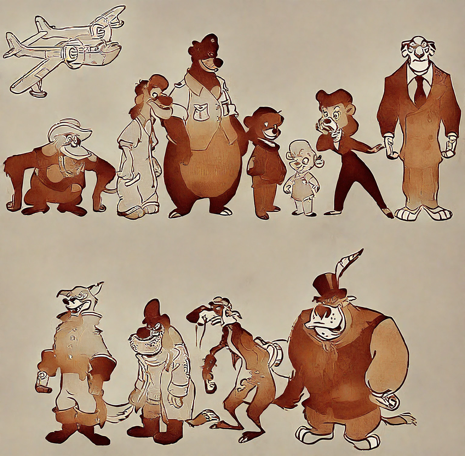 (Talespin 1990's cartoon homage), comic 1990's, animated tv show screengrab, Talespin cast dancing stanky boogie, cinematic poster, image within image, multiple exposure, massive scale, rich color grading for shading depth, hand drawn rotoscope cartoon realism, chiaroscuro lighting, mixed media, vintage comic, retro original design, 1990's comic, sense of movement energy, taking flight, tropical rot, rewilding, (full roygbiv color) ink charcoal expressive illustration, Talespin aesthetics