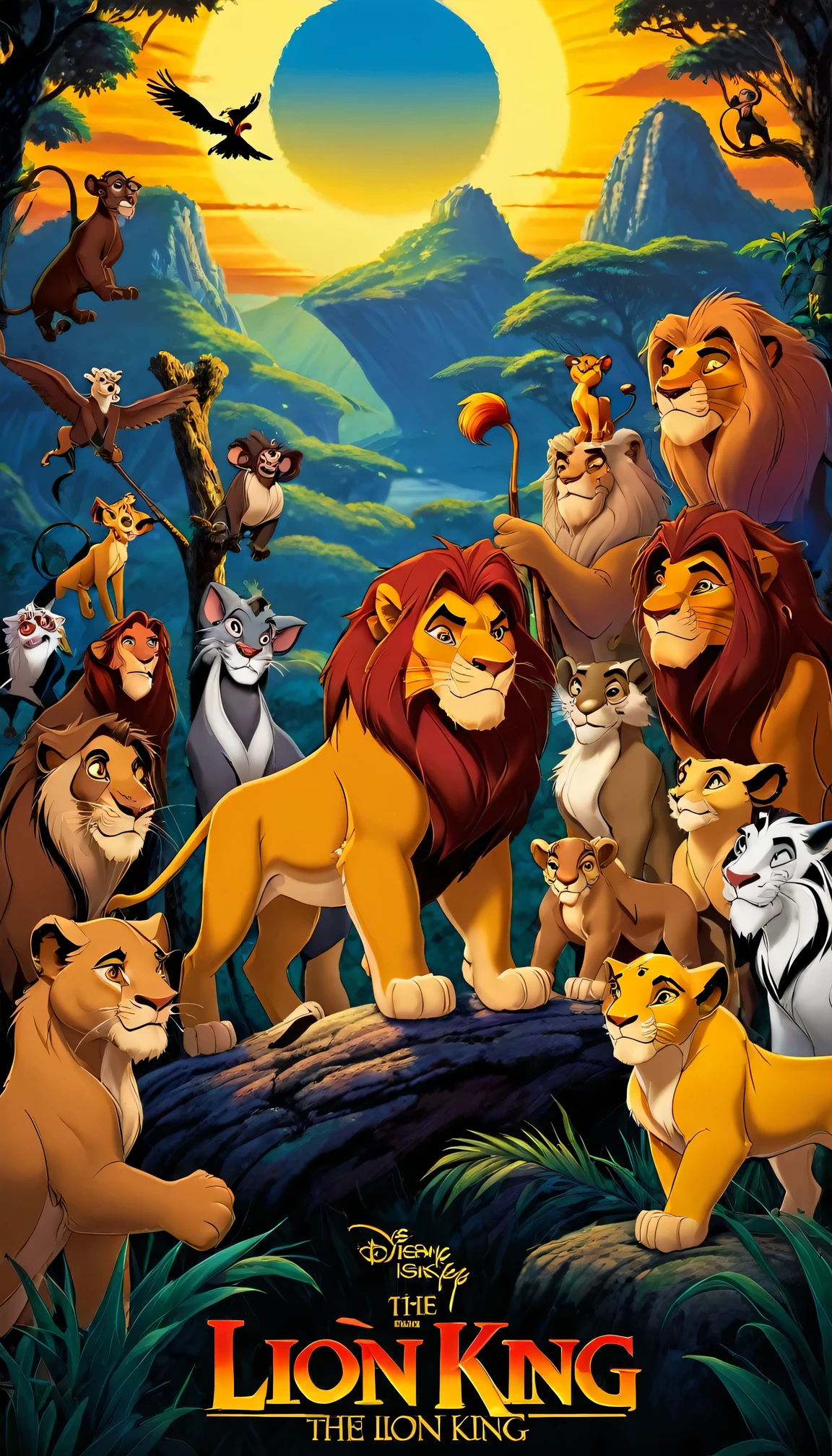 90s Disney's Cartoons 《The Lion King》 poster