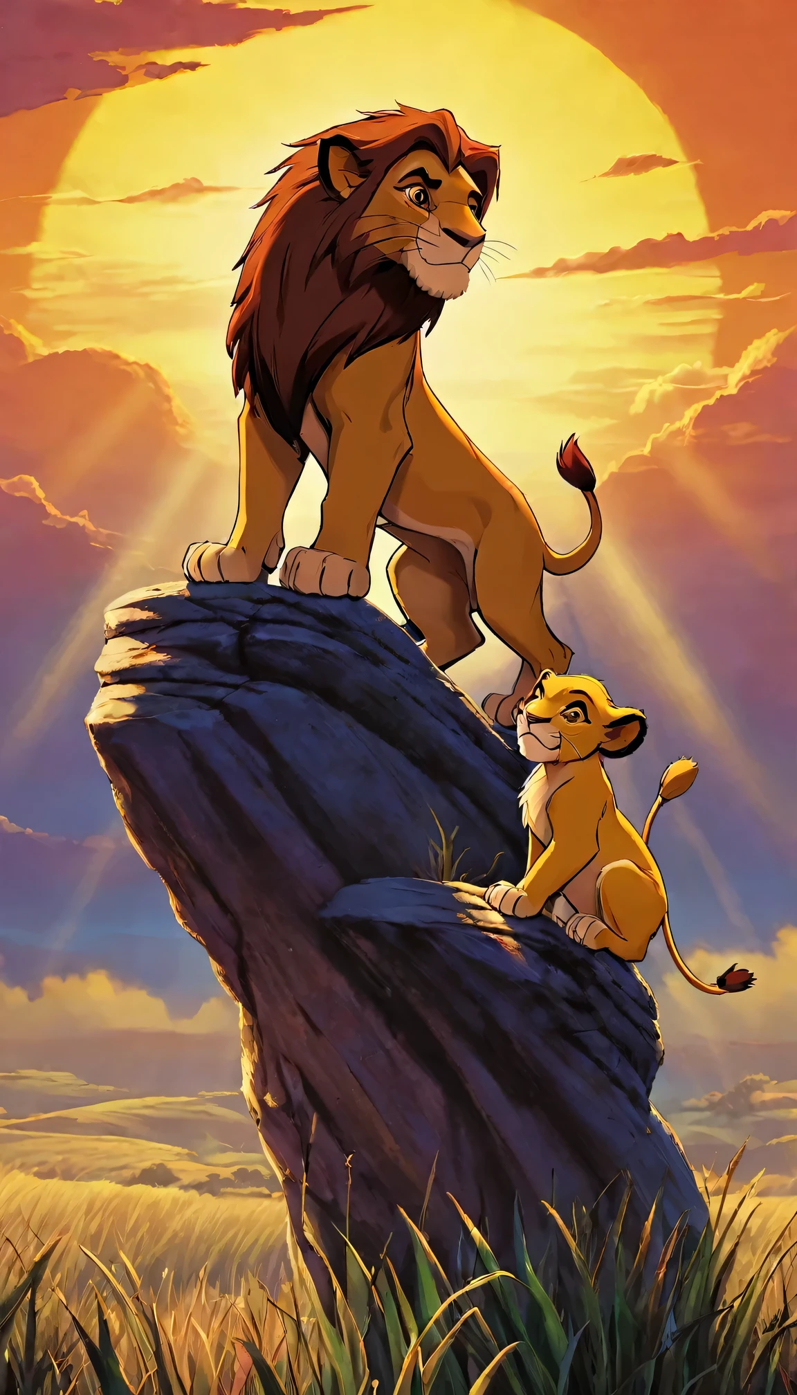90s Disney's Cartoons 《The Lion King》 poster 