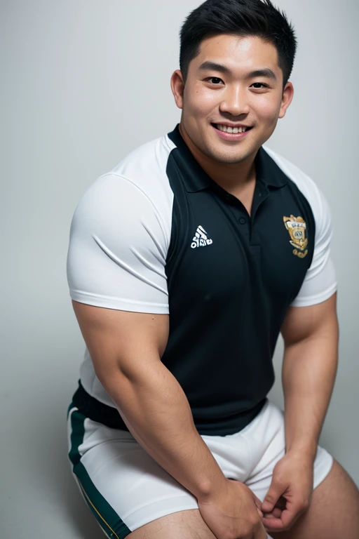 ((highest quality)), ((masterpiece)), (detailed), (Perfect Face),
2 man, sweating, (Heavyset body:0.6), whole body, chest muscles, (Slightly overweight:0.5), (big head:1.2),stubble, Young Japanese, Muscular, Fat body, Very big man, smile, thin face, single eyelid, small eyes, rugby player, strong neck, white transparent very short pants, white transparent shirt, Thick thighs, Camera studio with 3 flashes, soft lighting, urban scape background, masterpiece, highest quality, 8K UHD, Digital single-lens reflex camera, film grain, Fujifilm XT3, Photorealistic