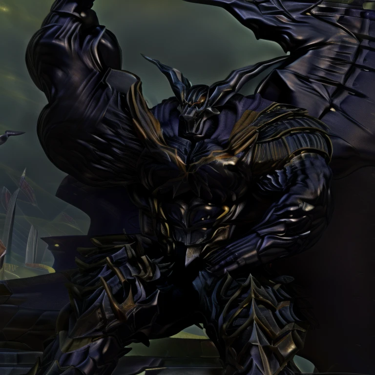 demon lord dragon batzz,  (masterpiece, best quality, detailed:1.2) nj5furry,  detailed full body, mechanical armor, glowing wide and heavy armor, wears full body armor. massive muscles, huge pecs, chiseled abs, huge pectorals, exaggeratedly huge muscles. wearing a cloak. unusually developed muscular body big muscle, pecs, triceps, traps, waist narrow, unusually developed muscular body, The claws are sharp, Sharp teeth, Spread wings, It has wings. have big wings, FULL BODY, giant, huge body, long legs, battlefield, sitting on the throne,