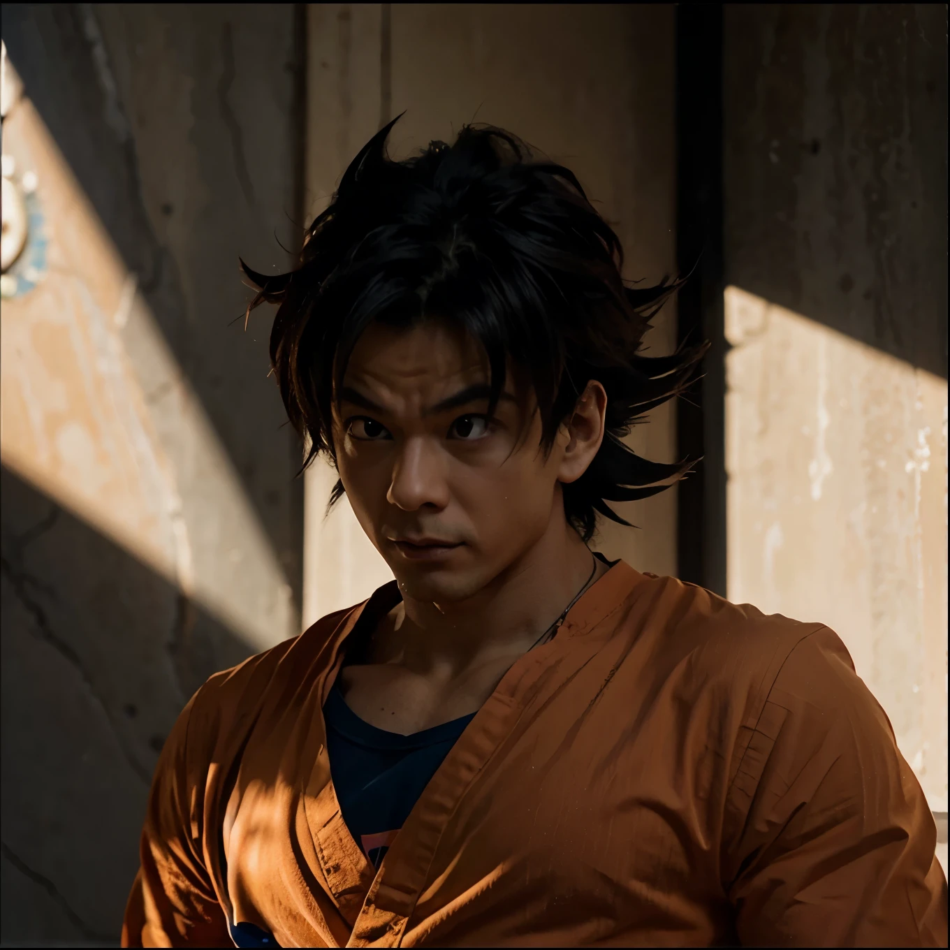 Goku ultra instinto mirando a la camara