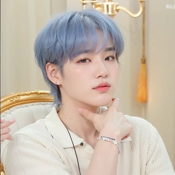fotorrealista, ultrahd, 8k, affeminate man with dyed hair, Jung Jaehyun, Min Yoongi, Min Yoongi face, adorable pale japanese korean face, IA Ulzzang, Kim Doyoung, pelo largo, hair behind the back, pelo cerca de los hombros, somewhat small eyes, hombre joven, masculino, pupilas en calidad perfecta, blackpink jossi, Hong June hyung, Tae June Kim, Ulzzang, corte Hime, pero largo flequillo largo pelo largo flequillo largo risado, Jaeyeon Nam, xqc, Min Yoongi, Min yoongi, min Yoongi, Yoongi, Suga, cabello perfecto, hair without blurring, Min Yoongi, Min yoongi, min Yoongi, Yoongi, Suga, imagen muy parecida a la original, imagen muy parecida a la original, pupilas detalladas, small pupils, unblurred pupils, ojos no tan grandes, perfect face, cara perfecta, cara con facciones detalladas, Min Yoongi from Bts