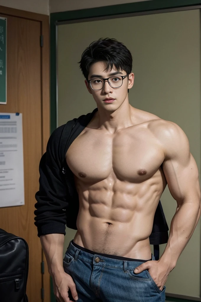 2 young handsome Chinese  guy cuddle，naked, hug, romantic, 20yr old，school teacher ，wearing glasses ，classroom ，The dick is handsome，musculous, strong sport body, muscular hairy bodies， dark skin, manly  Sexy teacher （Fine eye 1：3）Seduce, Sex Appeals, Alafard man shirtless carrying a backpack, muscular body, handsome, manly, inspirite by Zhang Han, Cai Xukun, Kim Do-young, Inspired by Bian Shoumin, Inspired by Xiao Yuncong, yihao ren, yanjun cheng, jinyiwei, inspired by Huang Gongwang, xintong chen, Li Xian, Wang yi bao,  bare big chest abs, naked chest,  naked butts, nice correctly  shape dick, Super long big fat dick masturbate , wearing nothing ,  Black eyes, look at the camera，full bodyesbian, cuff the hands,  