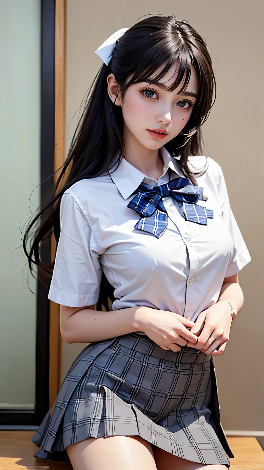 (A beautiful girl who violated the greatest taboo), Divine Punishment, High school girl wearing sailor suit, (Captivating Beautiful Breasts), (Beautiful girl in restraints), (Detailed eyes and face:1.2, Professional photography techniques), (Detailed hands), (Table Top)