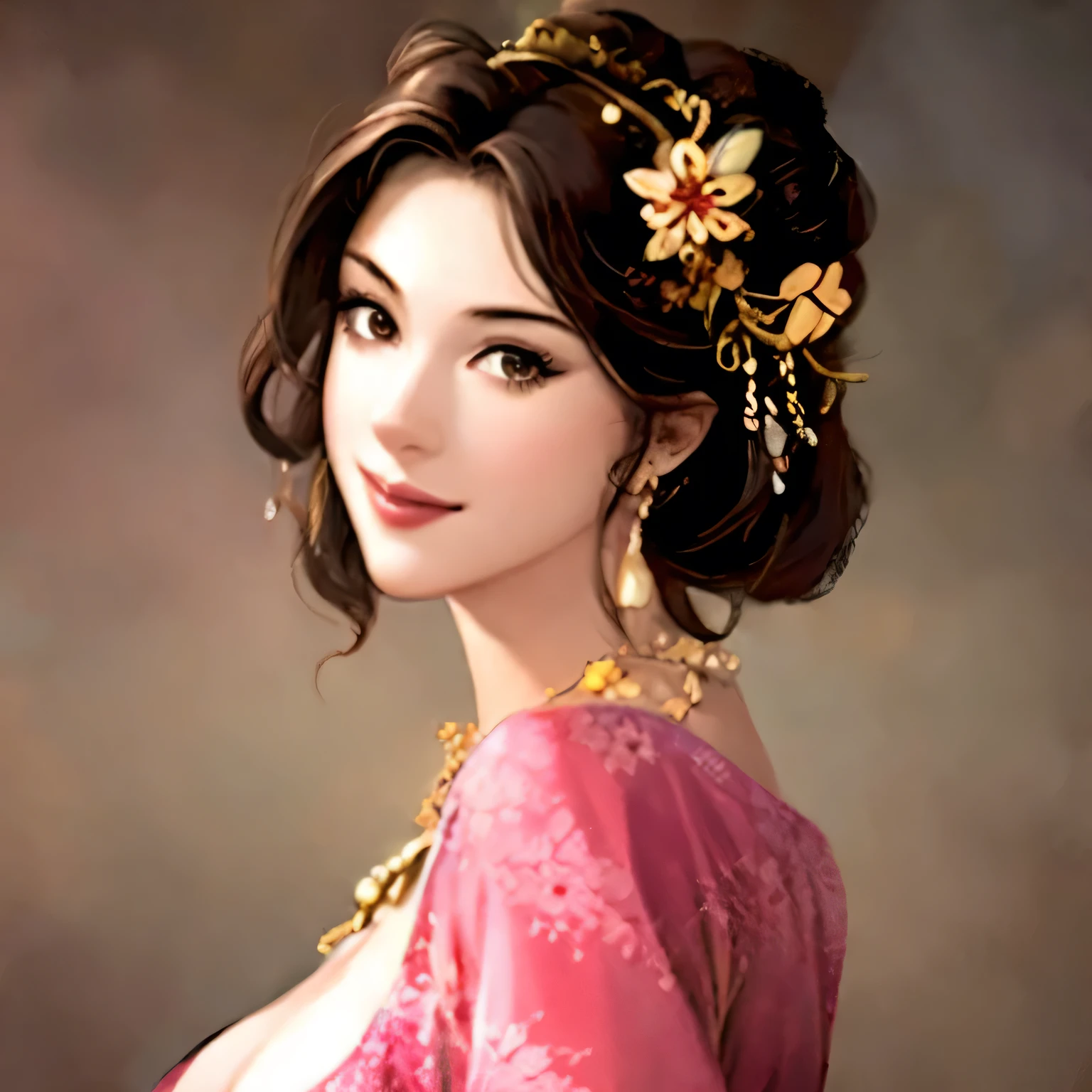 1girl:1.5, masterpiece, best quality, best detail, best proportion, best anatomy, best face, best shaped breasts, upper body, face, hair ornament,