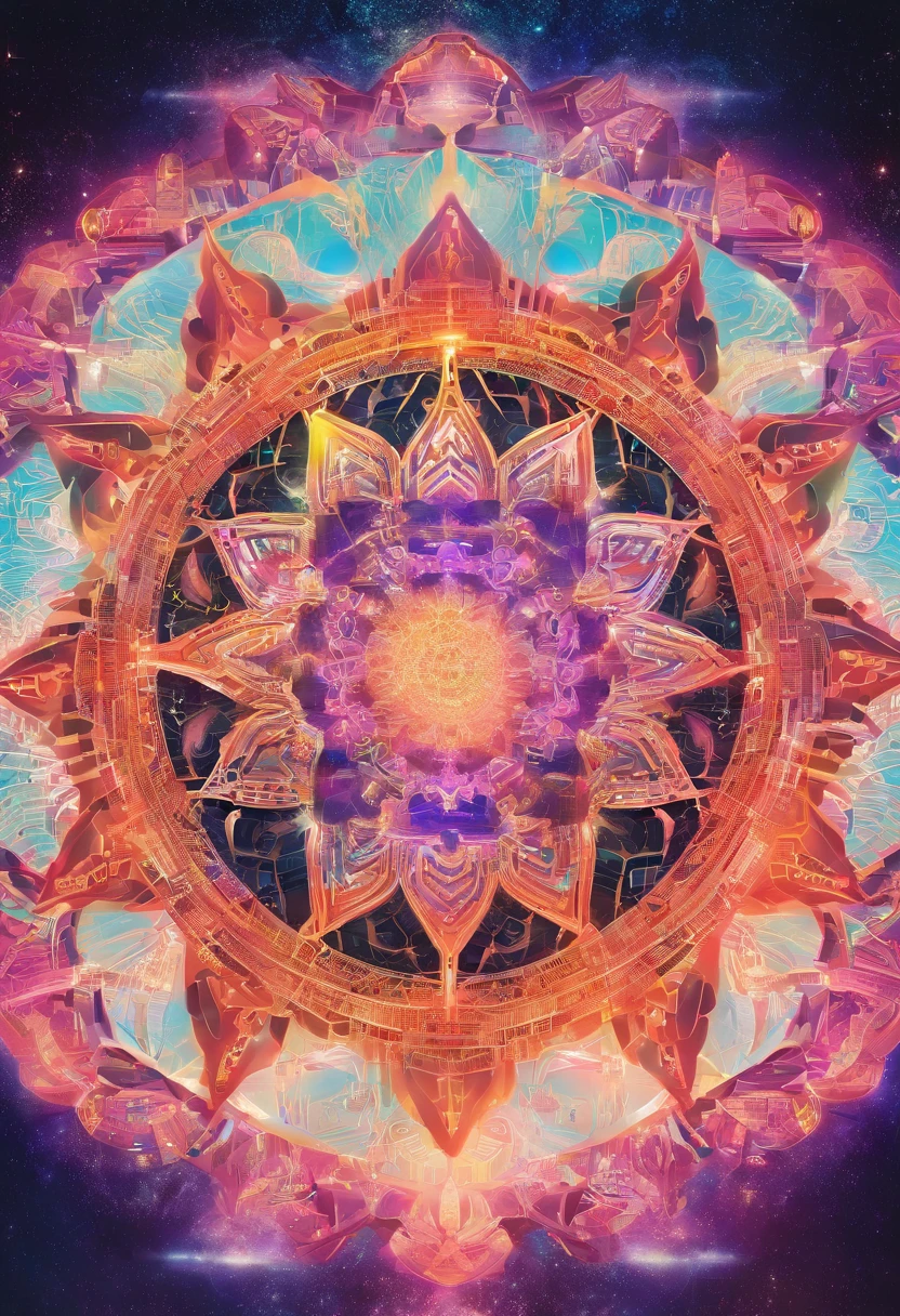 The supreme expression of love,mandala,kaleidoscope,Dazzling Light,god々the world of,High definition,Masterpiece.