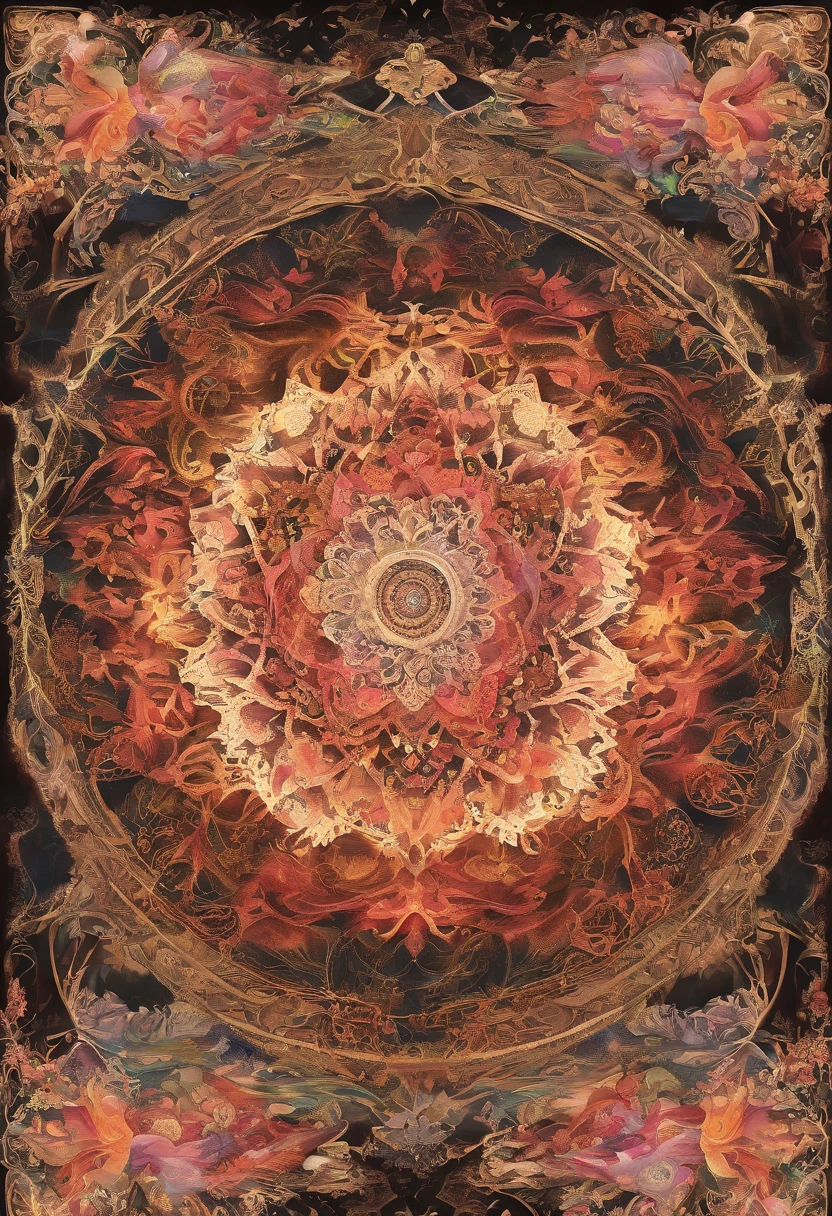 The supreme expression of love，mandala，kaleidoscope，Dazzling Light，god々the world of，High definition，Masterpiece．