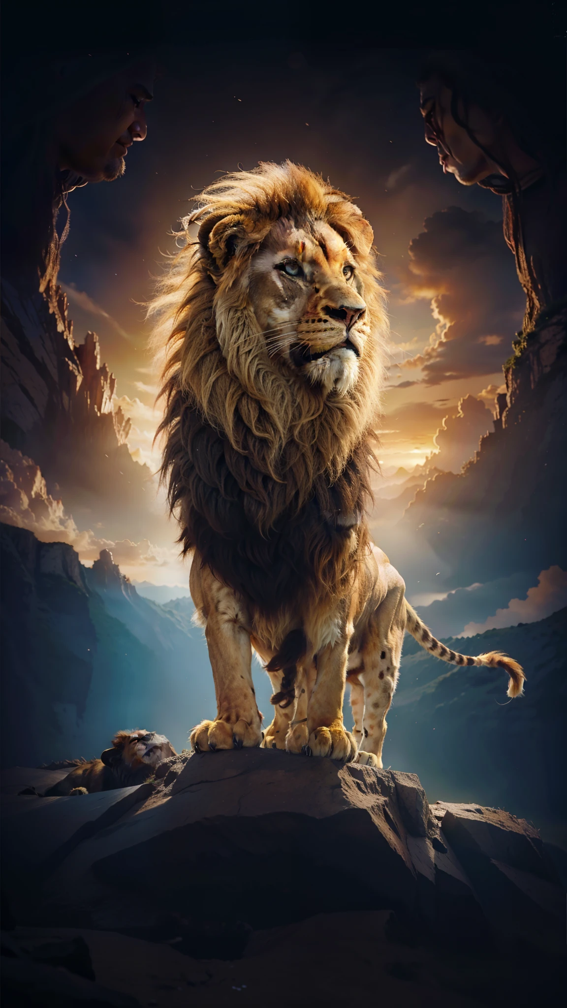 Mufasa, The Lion King, extremamente realista, muito lindo, juba realista, pelagem realista