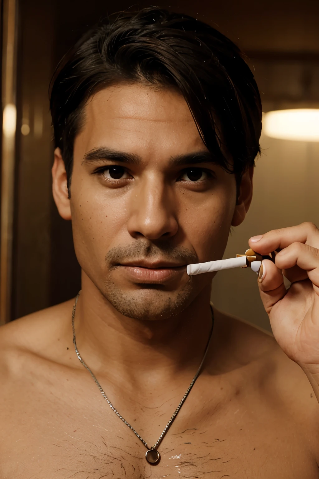 Man quitting his smoking habit.