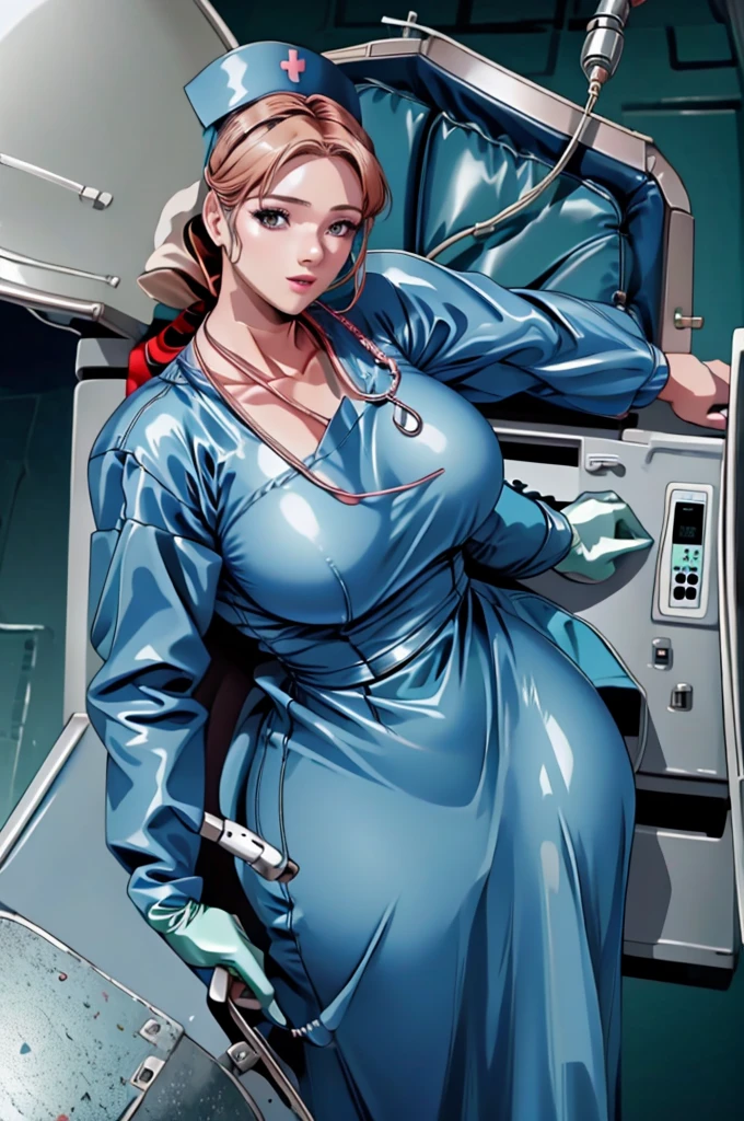 nurse uniform,hospital, latex nurse suit,nurses,busty,elbow gloves,labcoat,black hair woman,red eyes , gigantic ,medical instruments,asian nurse,two nurses,speculum,examination room,oversize ,big ass ,strap on, lay on table ,legs spreaded,giving birth,gyno chair , dentist,Milf,latex,grey uniform,oversize breasts