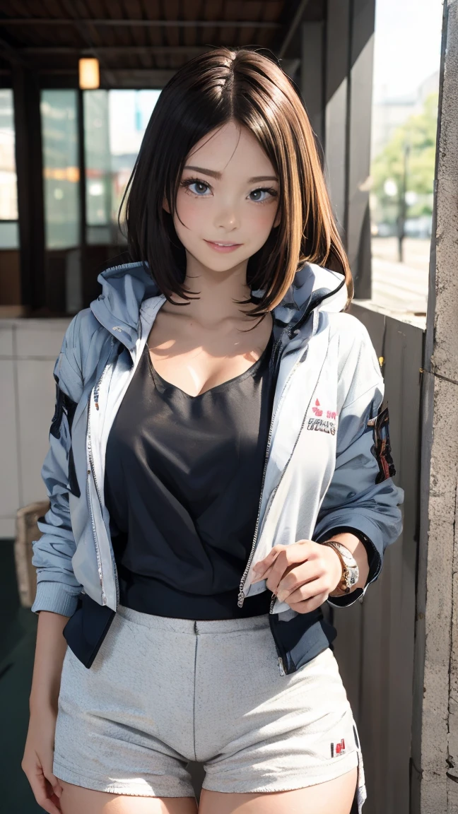 ((((highest quality)))), (((Ultra-precision CG 16K))), (((masterpiece))), (((Very detailed))), (((Extremely detailed))), (((Black outline:1.3, Written boundary depth:1.3 , Written soft outline))), Blur, Bokeh, Maximum clarity and sharpness,Multilayer Texture, Surface Shading, Cinematic lighting, Beautiful details sparkle ,Perfect Proportions, Limited to one woman, BREAK accurate, Anatomically correct, Highly detailed face and skin texture, drawn in detail, Highly detailed facial and skin texture, Detailed eyes, beautiful hair, Beautiful Japanese Idol face, Beautiful and beautiful eyes, Beautiful body, Beautiful breasts, Beautiful thighs, Beautiful legs, Beautiful fingers, (Beautiful views) , skinny body, ((Beautiful Skin)), ((Skin Texture)) BREAK breast enlarged, large Breasts, perky , (blush, smiling:1.3, brown eyes, pink cheek, Double eyelids, Thin eyebrows, narrow eyes:1.3, Natural cheeks, Glossy skin, Fair skin:1.2, (Glossy lips:1.4, shiny lips: 1.4 ), high school student, Attractive adult woman ) , twin braid, Long Hair, Striped Hair, Hair Intake, Inner hair color, BREAK (sports-casual, wearing outerwear outfits to button up) , nail art, necklace, Bridal Ring, wearing a watch BREAK (bent-over position , on all four:1.3, Stretching:1.3, wet), cowboy shot, closeup face , from above:1.3