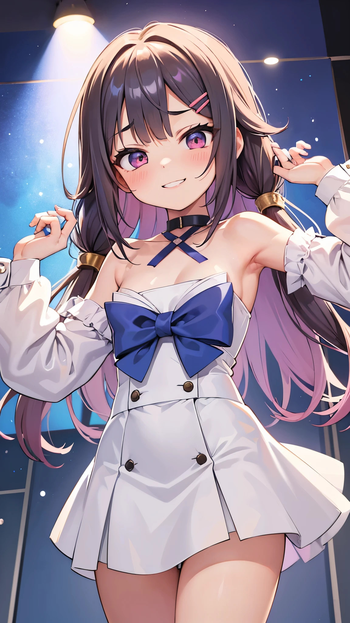 1 belldandy nubile juvenile junior idol bookworm girl wearing hairclip cute lovable adorable tiny zellweger face middle-school girl energetic, loose hair, shy smile, exposed supple budding breast, unique face, blacke hair, jav actress, naked, immature, childish, acting super shy, delicate, weak, loving romantic vibes, in love, small short height, preparing for mating, dwarf girl noble queen short slim legs, mischievous, soft babyfaced gentle happy looking face, carefree, unblemished skin, otaku student president, grin, braids hairstyle, naughty, teasing, awkward short girl, pitite lityle dainty diminutive, shougakusei shoujo, excited, hyperactive girl, skirt, small shoulders, slim arms, acting spoiled, sch0olgirl bangs, small breasts, 10 years old fashion trendy beautiful beautiful beautiful girl, gentle and attractive beautiful girl, 10 years old, delicate and sexy collarbone, Attractive oval face, double eyelids, smart peach blossom eyes, pink lips, small nose, bare shoulders, ultra high definition, super detail, fresh and impressive