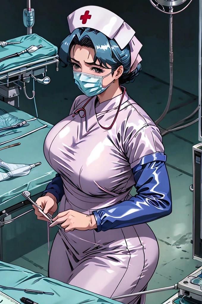 nurse uniform,hospital, latex nurse suit,nurses,busty,elbow gloves,labcoat,black hair woman,red eyes , gigantic ,medical instruments,asian nurse,two nurses,speculum,examination room,oversize ,big ??? ,????????, lay on table ,legs spreaded,giving birth,gyno chair , dentist,Milf,latex,grey uniform,oversize ???????