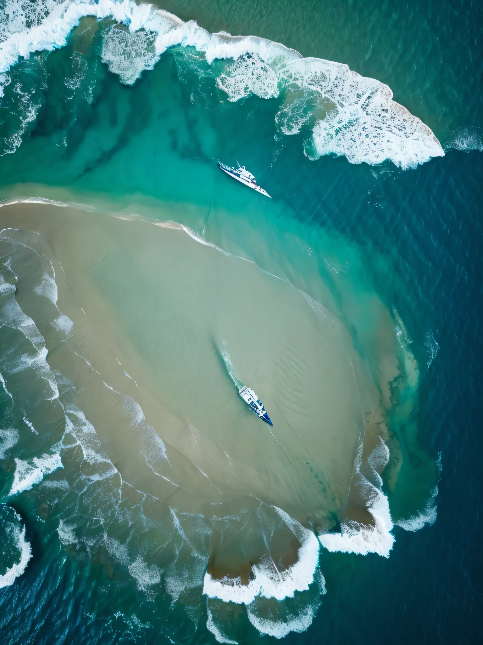 Aerial photography of the sea