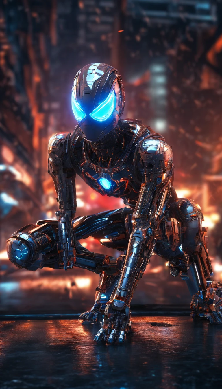 best quality, high resolution), Spiderman, bright color details, soft lighting, digital illustration, atmosphere