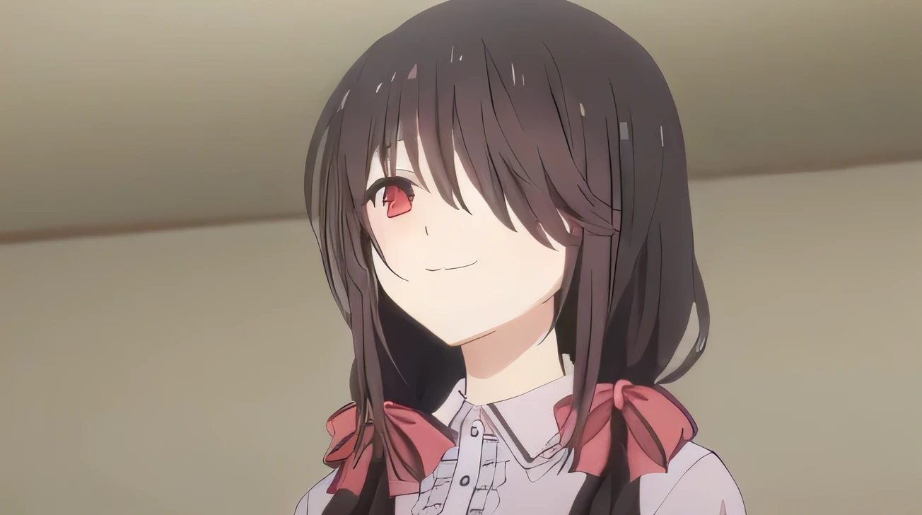 Anime girl with long hair and red eyes , Cute girl anime visuals, Another close-up of Iwakura, Anime Best Girl, iwakura lain, Another close-up of Iwakura, hanayamata, Akane Owari Danganronpa, In anime movies, Anime Moe Art Style, By Ren