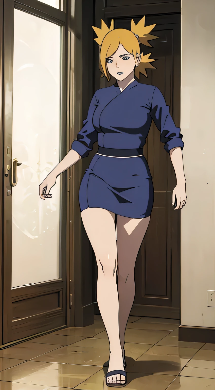 Madura temari nara ((inclinada hacia delante)), ((sonrrojada)), ((pechos medianos)), ((cuerpo completo)), ((gritando)), ((sudorosa))