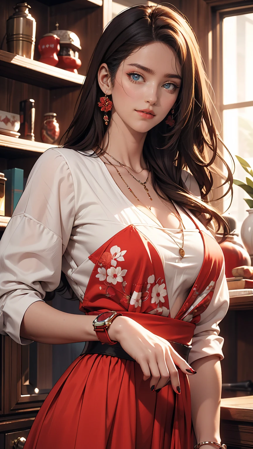 ((最high quality, 8K, masterpiece: 1.3, Ultra HD, high quality, 最high quality, High resolution, realism)) 、25-year-old Caucasian female、Brunette、blue eyes、long hair、smile、Sexy proportions、I want my head to stay off screen、Wear accessories on your wrist、Wearing red nail polish、I'm getting a pedicure、Aerial perspective((atmospheric perspective))、smile((smiley))、Background blur((depth of field)、Wear a sheer, off-the-shoulder bodycon top、Wear stiletto heels、Being in the aquarium