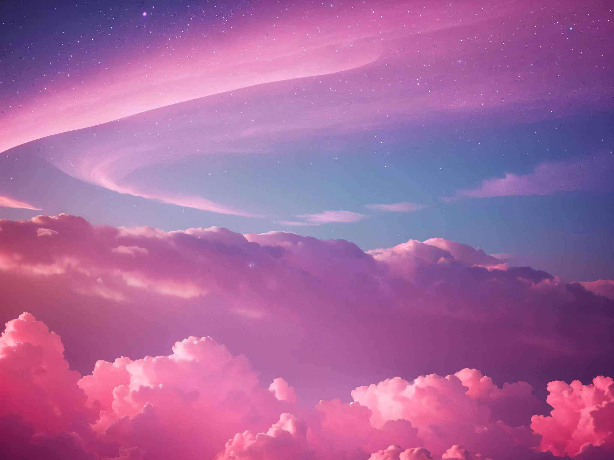 Pink moon, pink sky, pastel pink clouds, pink waves sparkling, sparkling, pink roses on pink ocean, fantasy, soft lighting, ultra hd, realism, cinematic effects, lens flare, aperture 16