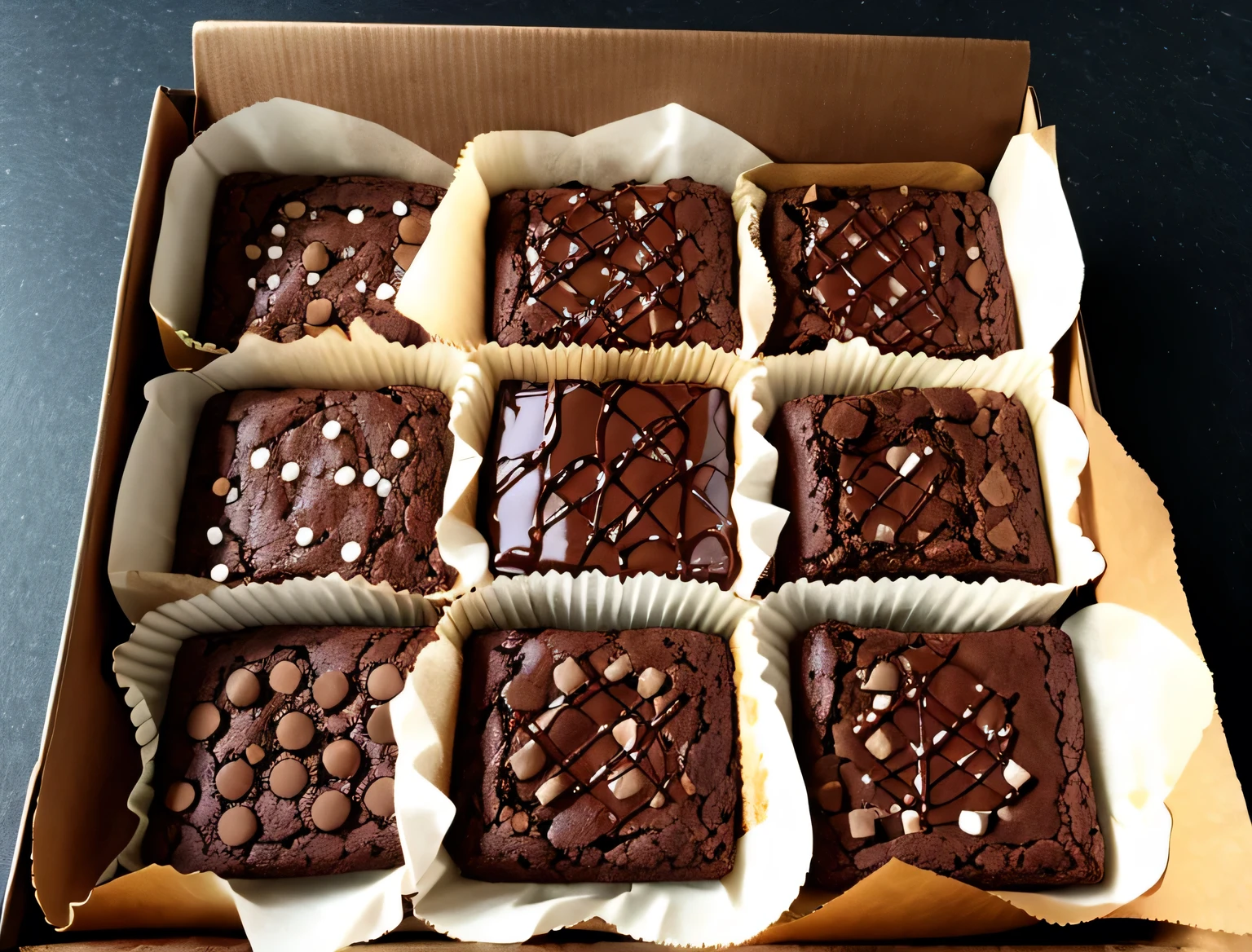 box of assorted brownies