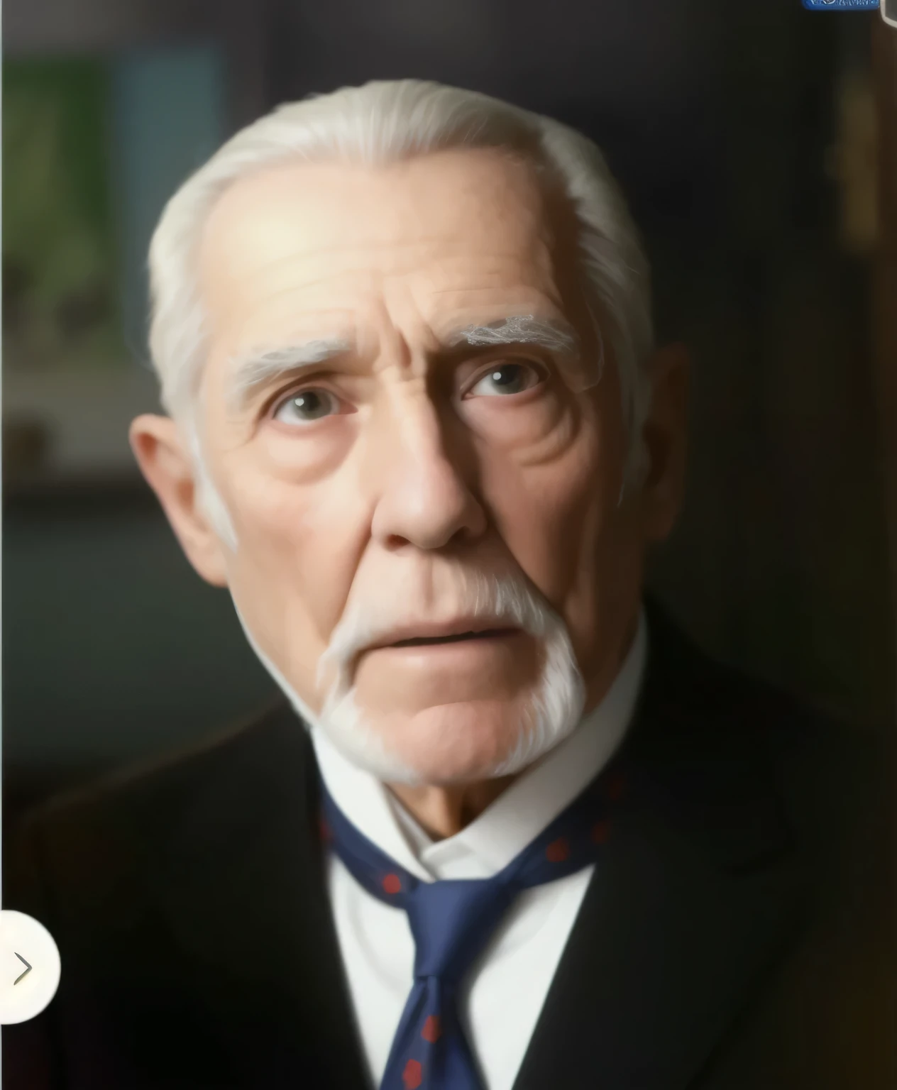 Hombre, ,he is 90 years old ,arrugas tiene frente ,