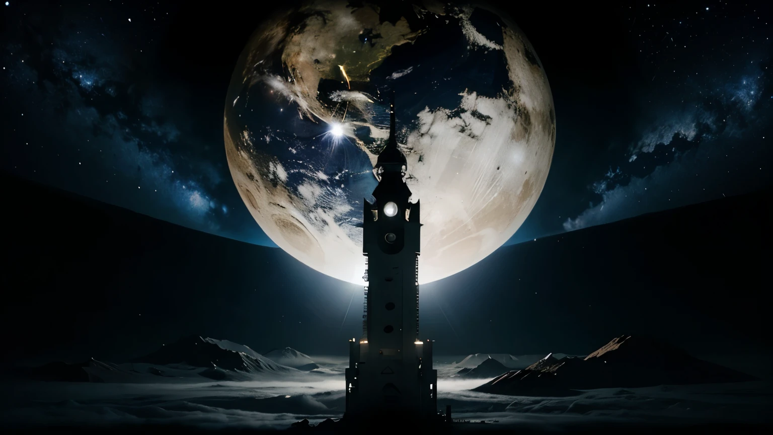 The beginning of the creation of space
