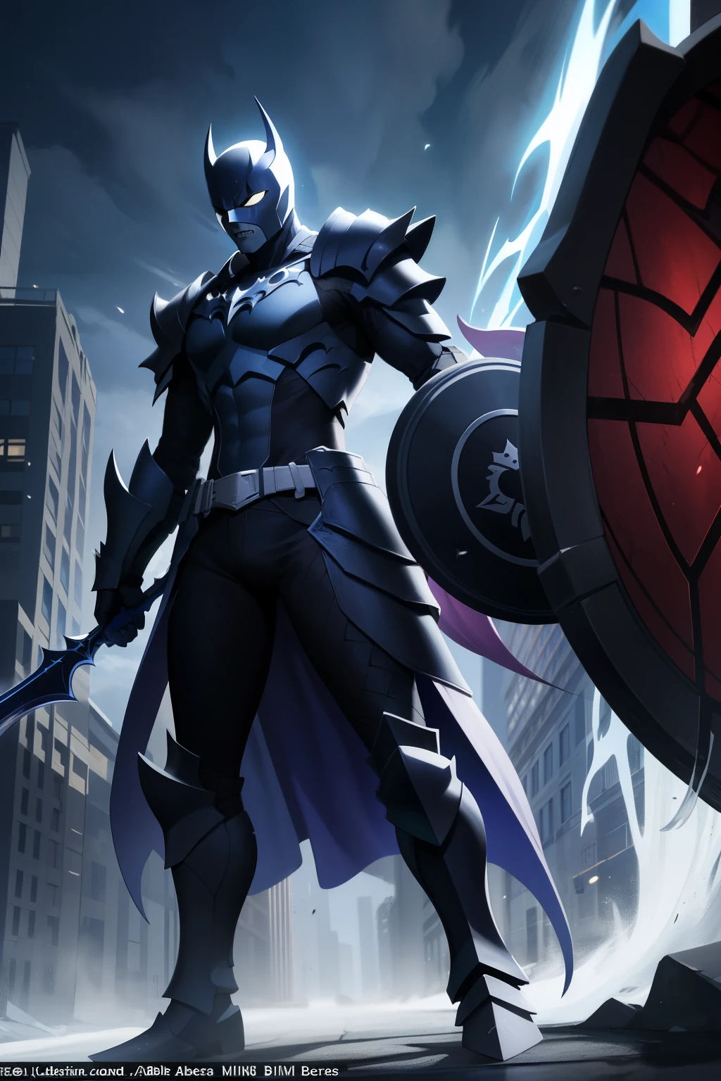 Abaddon, dark knight , blue armor, able to heal due to enemy attacks, can survive almost any attack. He is always ready to join the battle, covering allies with a shield and launching double-edged coils of darkness, with which he will maim his enemies and heal his comrades.