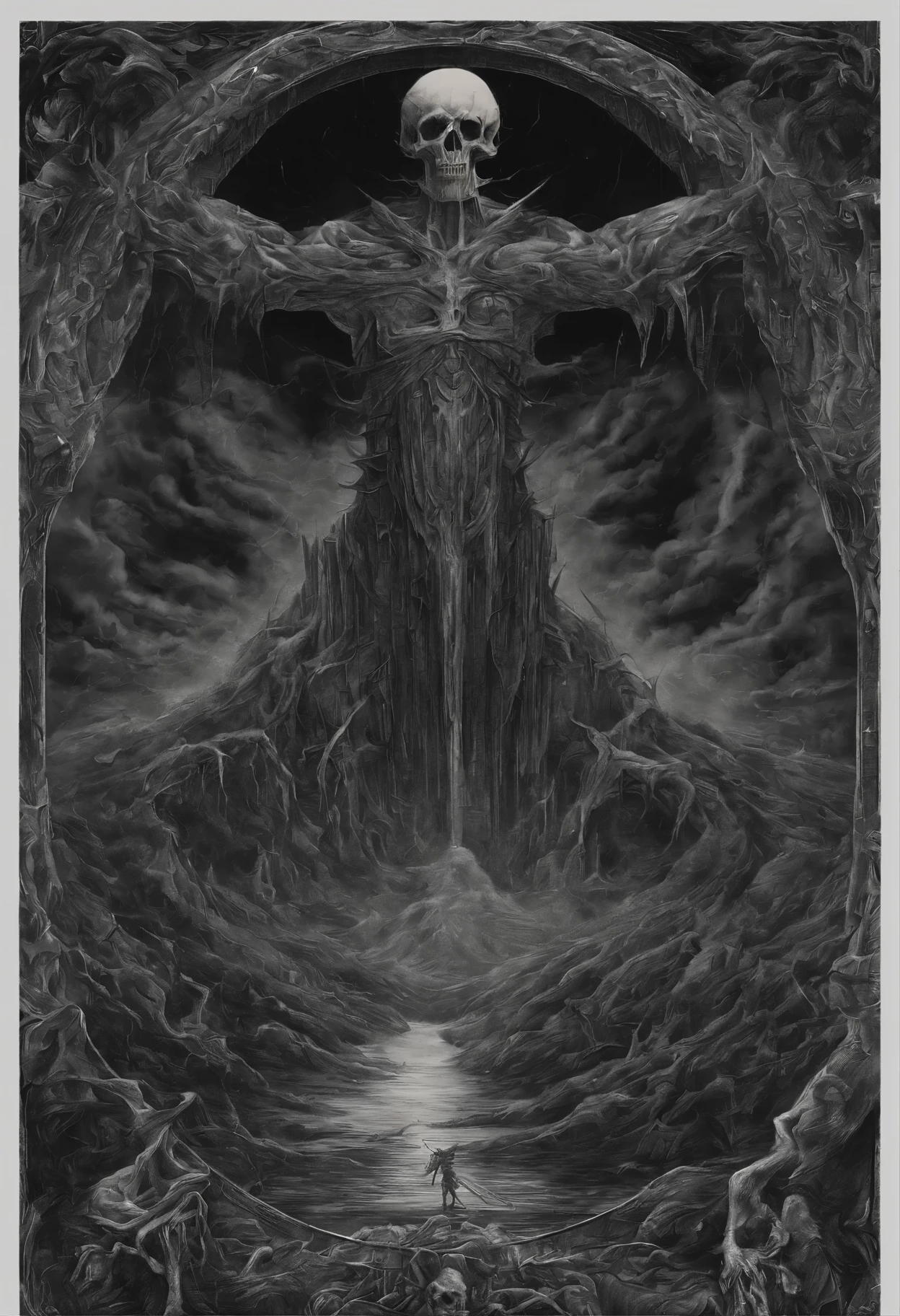 The Almighty of the great culthu, master of destruction in the sky and earth, we are the cursed worshipers, in our veins, a beautiful madness, you are the deepest abyss of our darkness, in joy we welcome the destruction of the universe